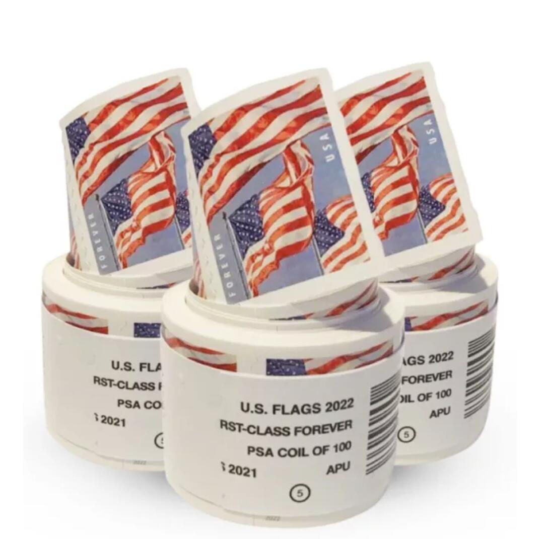 

Flag Stamps For Envelopes Letters Postcard Mail Supplies Invitations Anniversary Birthdays Wedding
