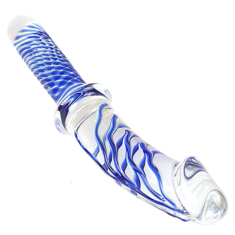 Massager Vibrator Toys Cock Crystal Glass Dildo Big Anal Plug Sex Toy Women Beads Vagina M5-image-795335625