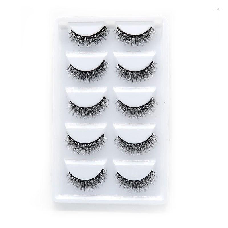 

False Eyelashes 5 Pairs 3D Design Real Mink Nature Cross Soft Eye Lashes Extens