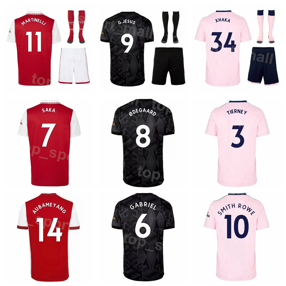 

22-23 Men Kids MARTINELLI Soccer Jersey Set JESUS SAKA SMITH ROWE ODEGAARD GABRIEL RAMSDALE PEPE NKETIAH TIERNEY PARTEY SALIBA Football Shirt Kits Uniform ASenNa