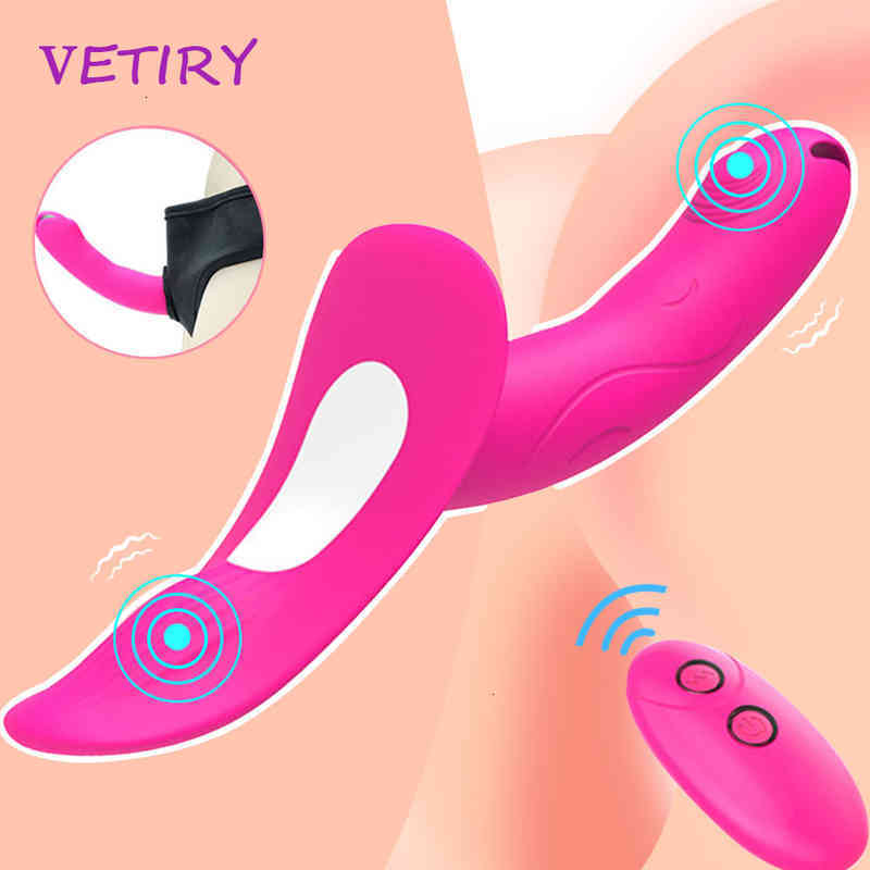 Sex toys Vibrator Massager Toys Women's Double Headed Strapless Dildo with Remote Control Adult Toy-image-795306368