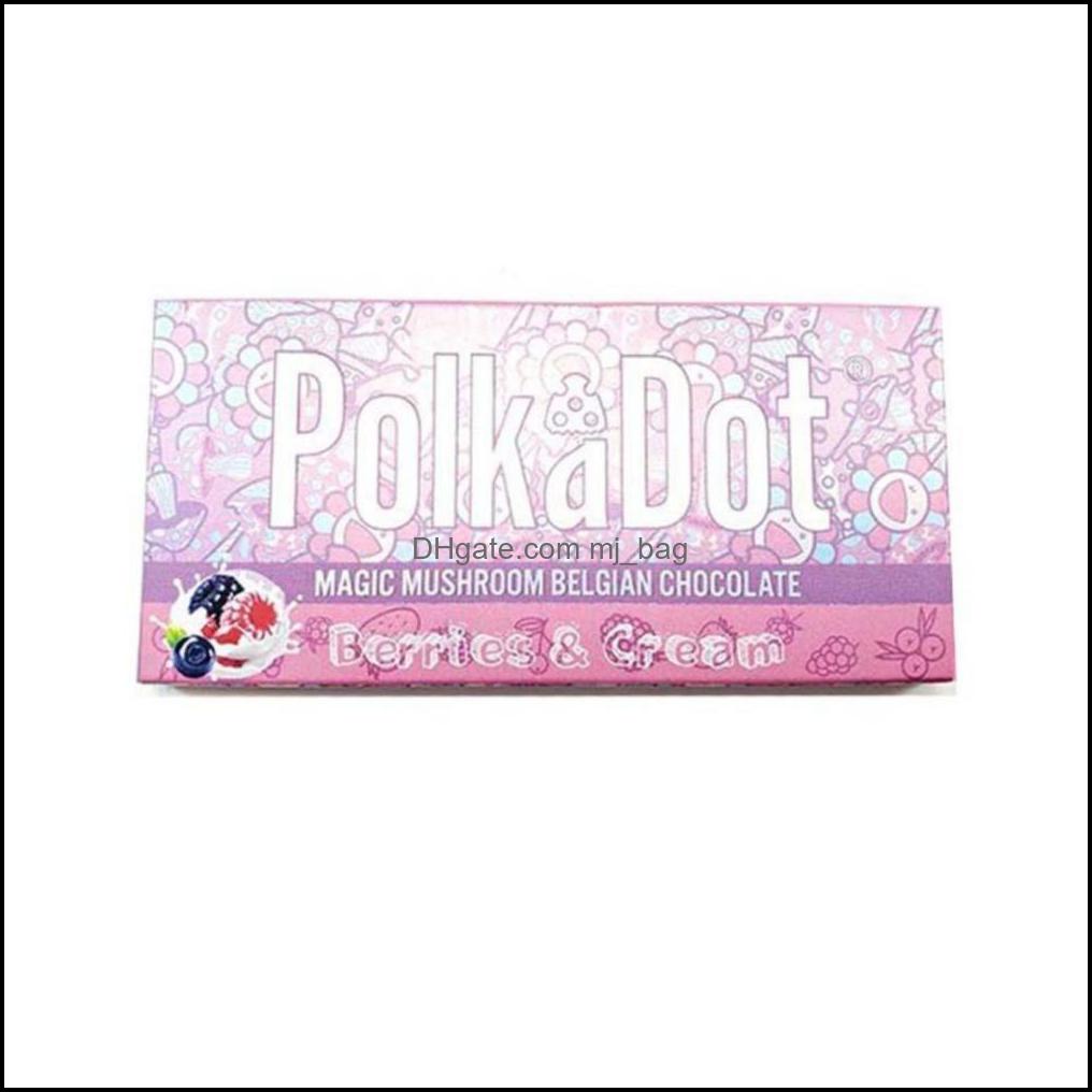 

Packing Boxes Polkadot Magic Mushroom Beln Berries Cream Bar Package With Chocolate Mold 4G Polka Dot Grid Box Display 15 Flavors Cho Dh7Pj