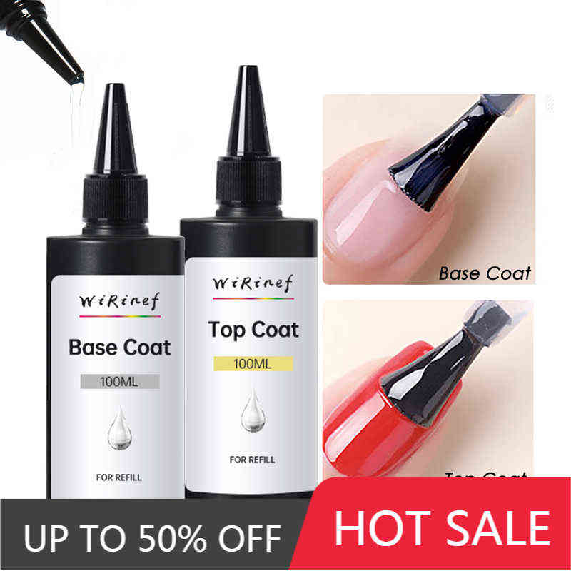 

Nail Polish WiRinef 100ml UV Gel No Wipe Top Coat Base Coat Nail Polish Liquid Peel Off Tape Cuticle Oil T220826, Pink