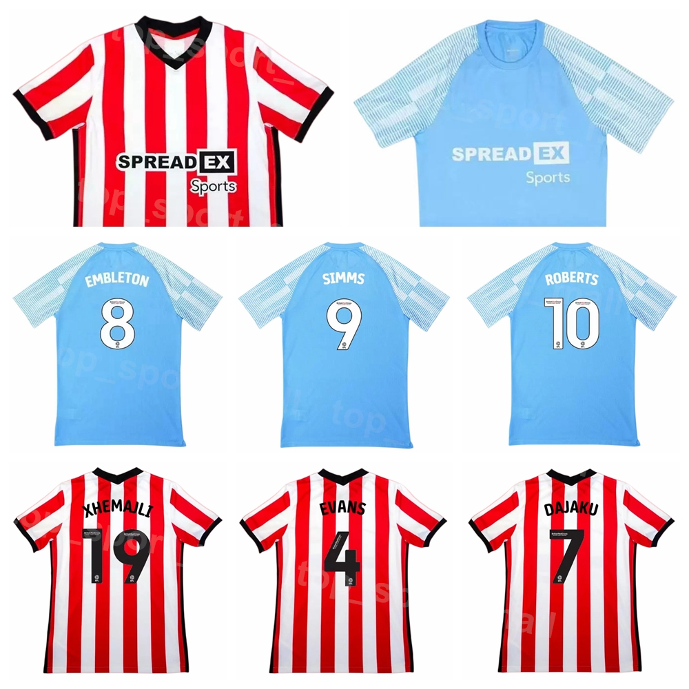 2022-23 FC Sunderland Soccer Jersey 14 STEWART 9 SIMMS 20 CLARKE 3 CIRKIN 1 PATTERSON 6 BATTH 21 PRITCHARD 8 EMBLETON 24 NEILL 4 EVANS 5 BALLARD Foo
