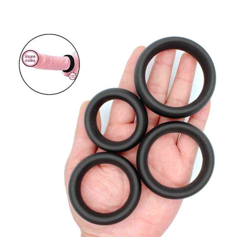 Clearance PromotionStretchy Massager Penis Vibrator Sex Adult Toys Delay Ring Ejaculation Silicone-image-795345539