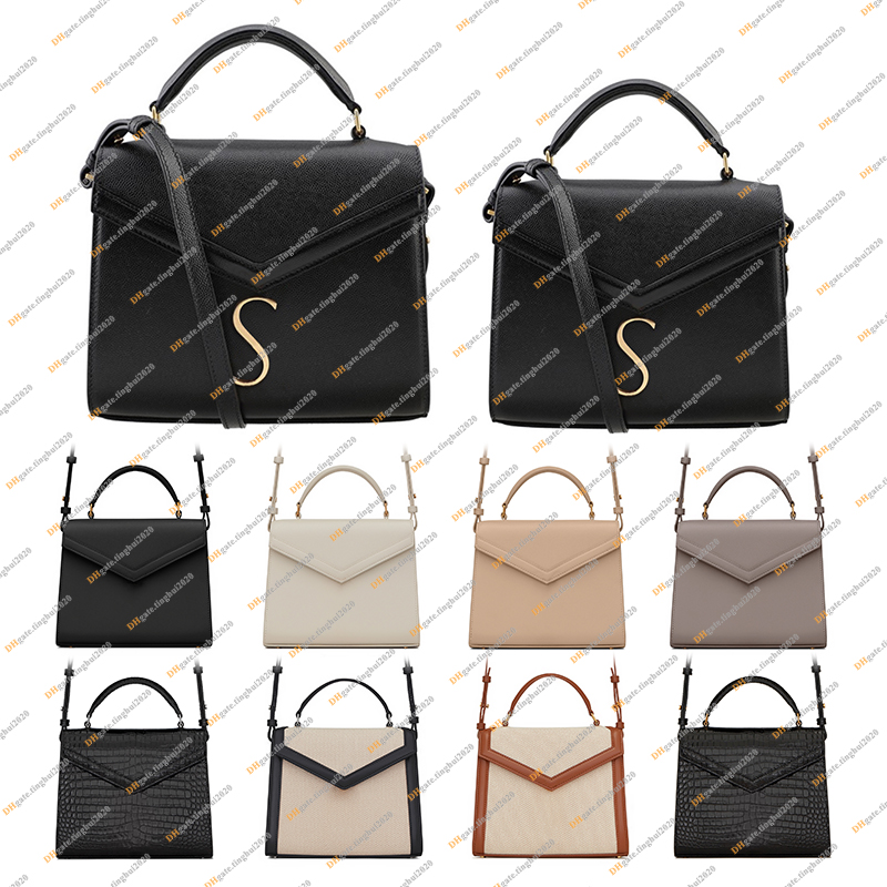 

Ladies Fashion Designe Luxury CASSANDRA Shoulder Bag In Grain De Pouder EmBossed Leather Crossbody Handbags Tote Messenger Bag TOP Quality 5A 2 Size 623931 623930, 20cm cayman & black & silver 1/ dust bag