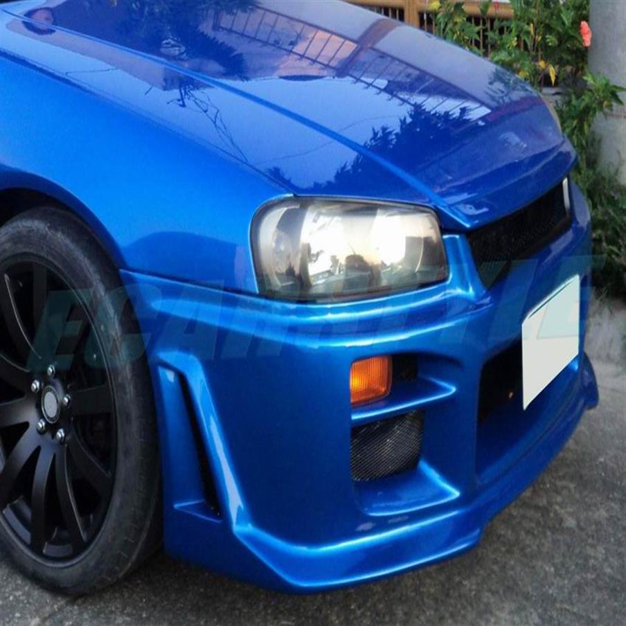 Pour Skyline R34 GTT HOOD LIP SPOILER BONNET LIP SPOILER FIBRE GLASS UNTAINED276S