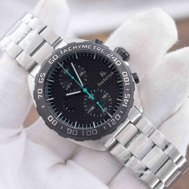 

NEW Mens Sport Watch montre de luxe Wristwatch montre Japan Quartz movement Chronograph Black face orologi da uomo di lusso
