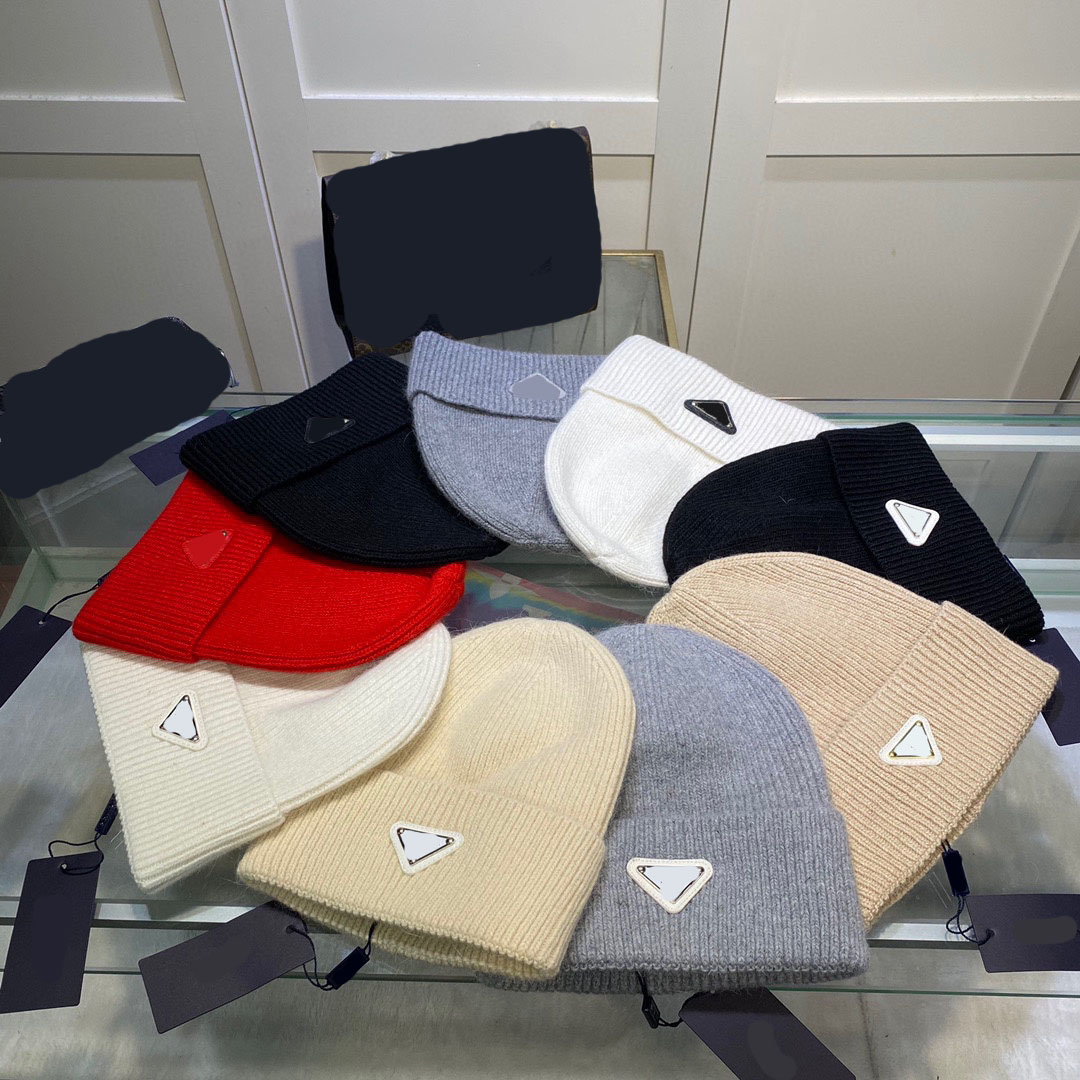 Fashin casquette designer beanie luxury men baseball hat sport cotton knitted hats skull caps fitted classic triangle wool beanies casual outdoor