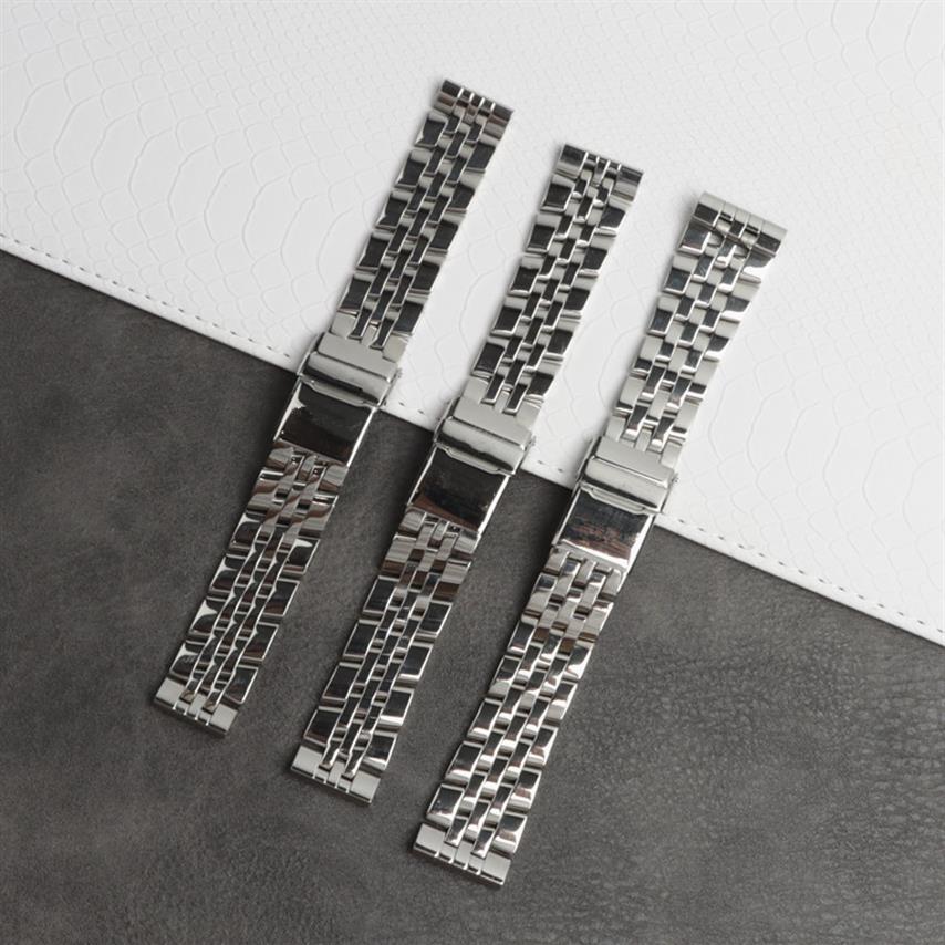 

whole stainless steel watch band for fit brestrap 20mm 22mm 24mm avenger navitimer superocean watchband270T