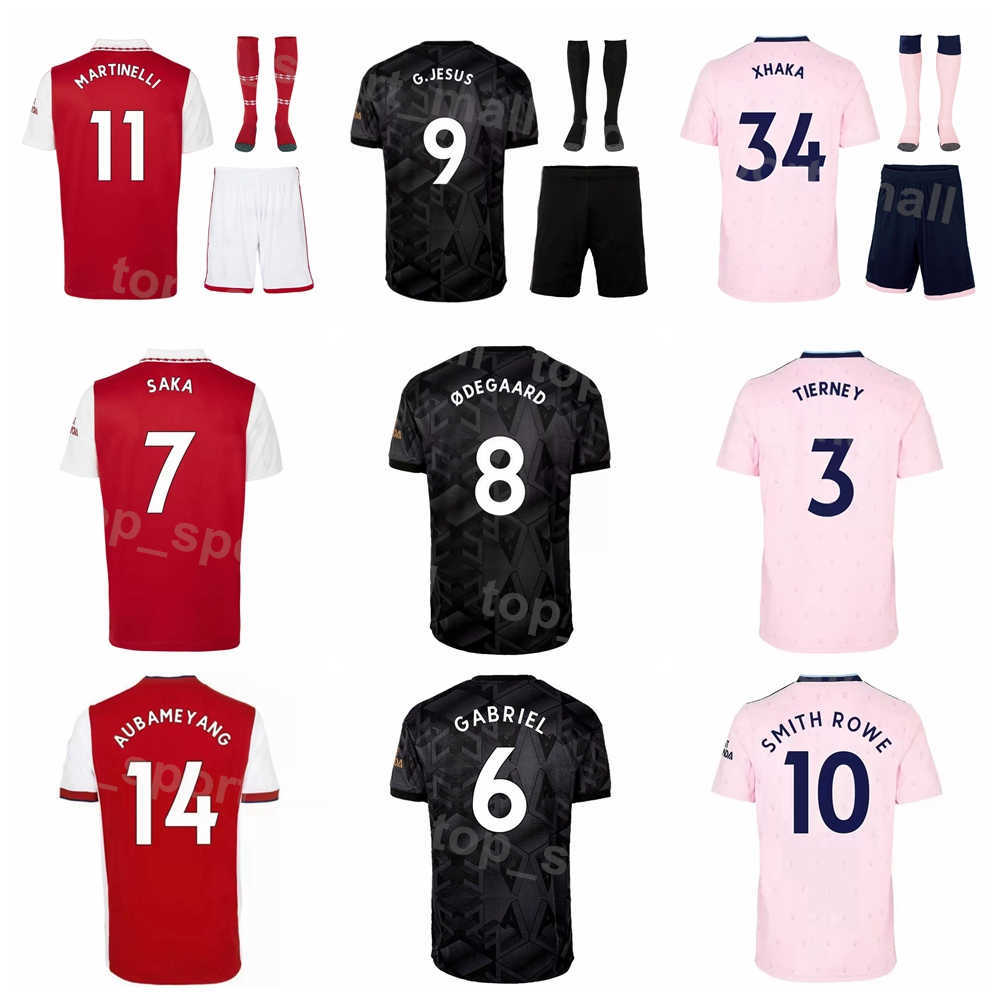 

22-23 Men Kids MARTINELLI Soccer Jersey Set JESUS SAKA SMITH ROWE ODEGAARD GABRIEL RAMSDALE PEPE NKETIAH TIERNEY PARTEY SALIBA Football Shirt Kits Uniform ASenNa