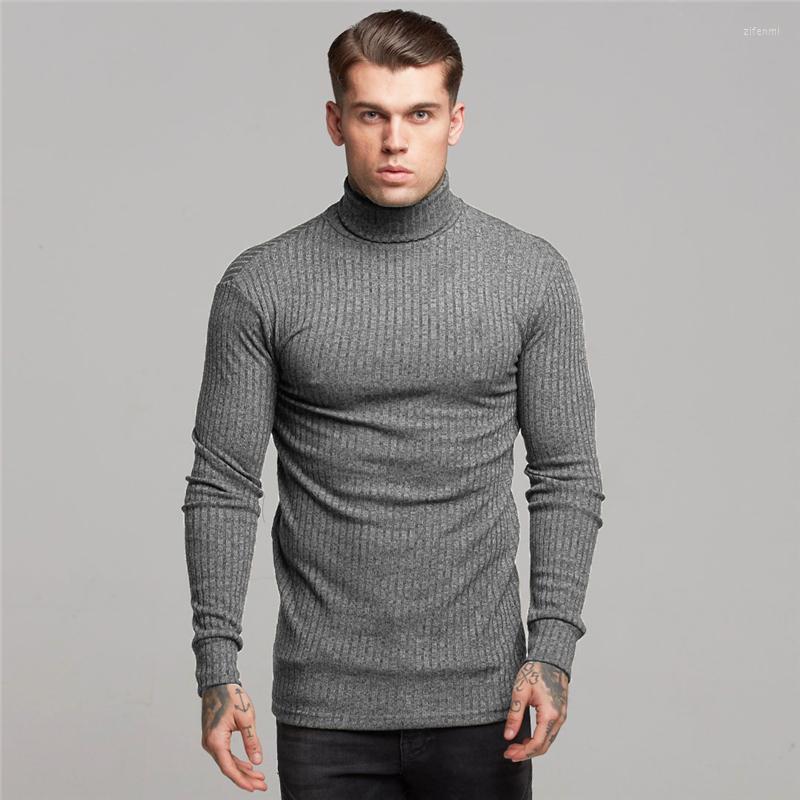 

Men's Sweaters Mens Turtleneck And Pullovers Winter Thin Casual Solid Knitted Sweater Fashion Slim Fit Men Pull Homme, White
