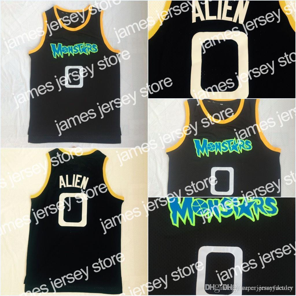 

College Basketball Wears Cheap ALIENS MONSTARS 0 ALIE Movie Basketball Jersey 100% Stitched Space Jam Tune Squad Team Retro Blue -3XL Fast Shipping, As show