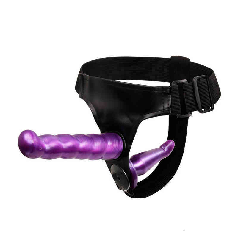 Sex toys Vibrator Massager Women's Double Belt Dildo Lifelike Anal Super Elastic Seat Adult Toys-image-795299500