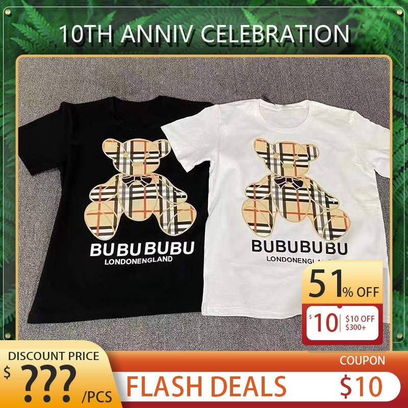 

2022 Men's Spring Summer Bear Print T Shirts Men Women Short Sleeve S-XXL, Customize
