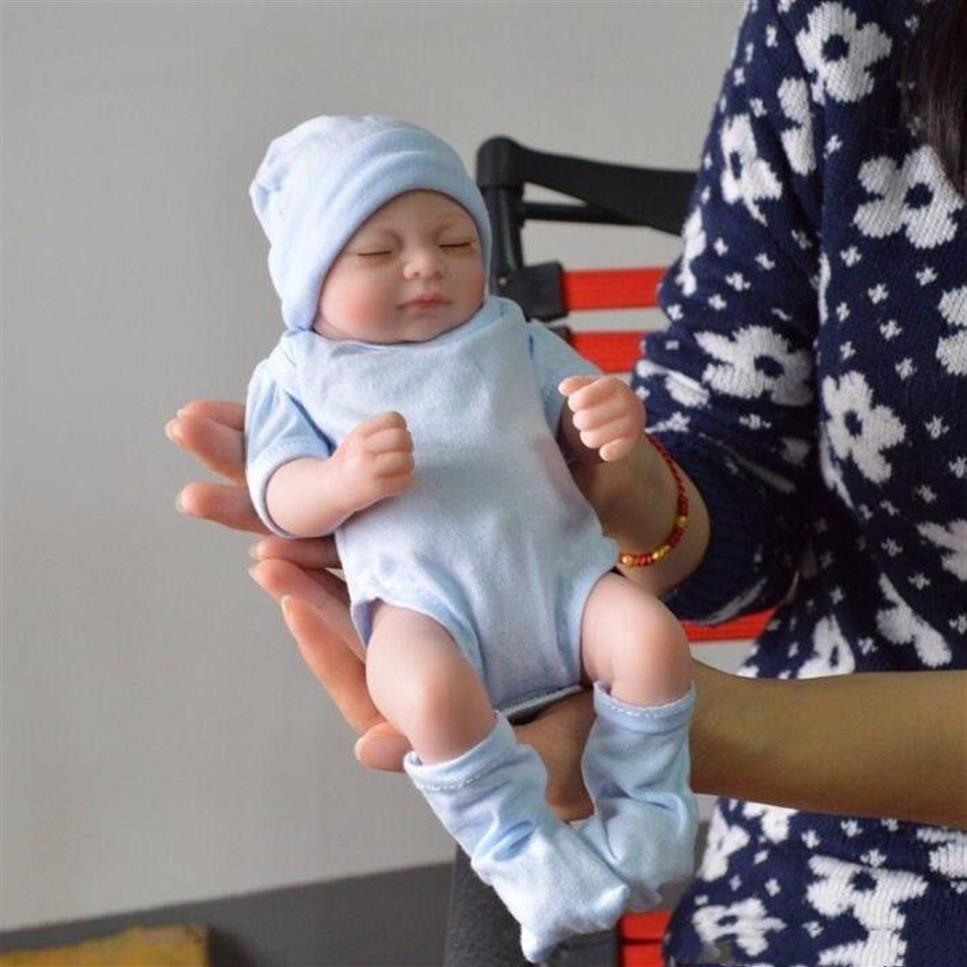 

Full body silicone reborn baby dolls Reborn Baby Dolls Handmade Reborn 11 inch Real Looking Newborn Baby Girl Silicone Realistic Doll190o