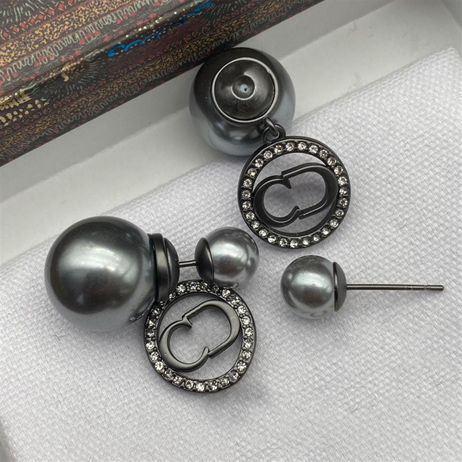 

Designer Diamonds Earring Stud For Womens Black Charcoal Earrings Fashion Pearl Earrings Mens Unisex Jewelry Luxury Hoop Earring 220620292W