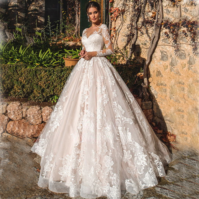 2023 ball gown Wedding Dresses Crystals Backless lace boho Wedding Dress zuhair murad Vintage Bridal Gowns-image-795379315