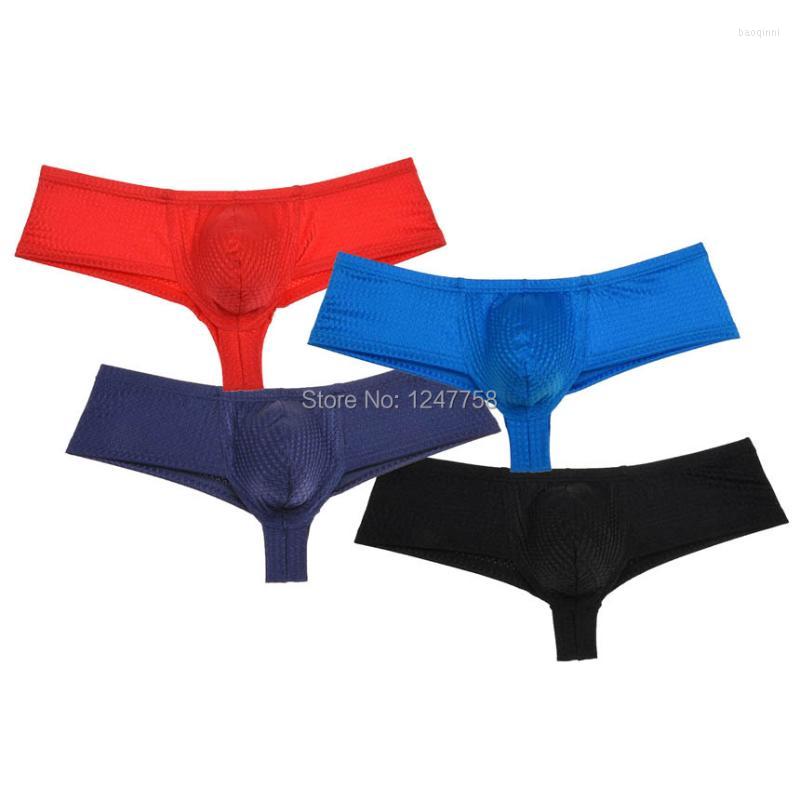 

Underpants Homewear Shorts Men's Skimpy Boxers U Convex Pouch Sexy Underwear Male Drawnwork Liquid Stretch Trunks, Black