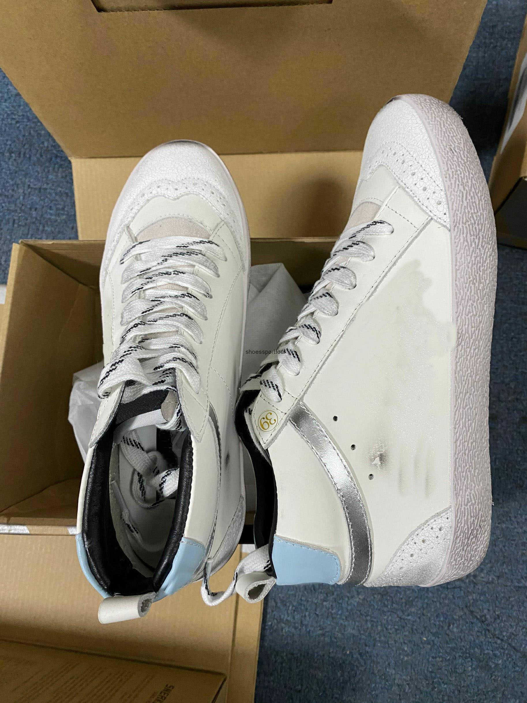

Sandals #Golden#Gooses#Sneakers newvnice Fashion Golden Mid Star Casual Shoe Lace-Up Sneakers Italy Metallic Distressed High Top Suede Calf Leather, A-08