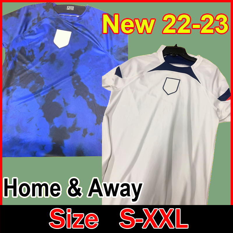 

2022 PULISIC MCKENNIE Soccer Jersey 22 23 America Football Shirt United States Camisetas USAs USMNT ERTZ ALTIDORE PRESS WOOD MORGAN LLOYD, 23 away+patch