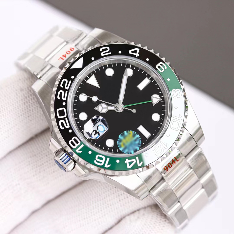 

2022 New Version Left handed automatic mens watches GMT 40mm 904L 126720 cal ETA3285&3186 movement sapphire ceramic waterproof luminous watch, 03 with box papers
