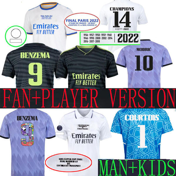 

2023 BENZEMA real madrids Finals soccer jerseys super cup HELSINKI special 22 23 football shirt player third AWAY MODRIC camiseta kids 2022 VINI JR TCHOUAMENI, Super cup final version