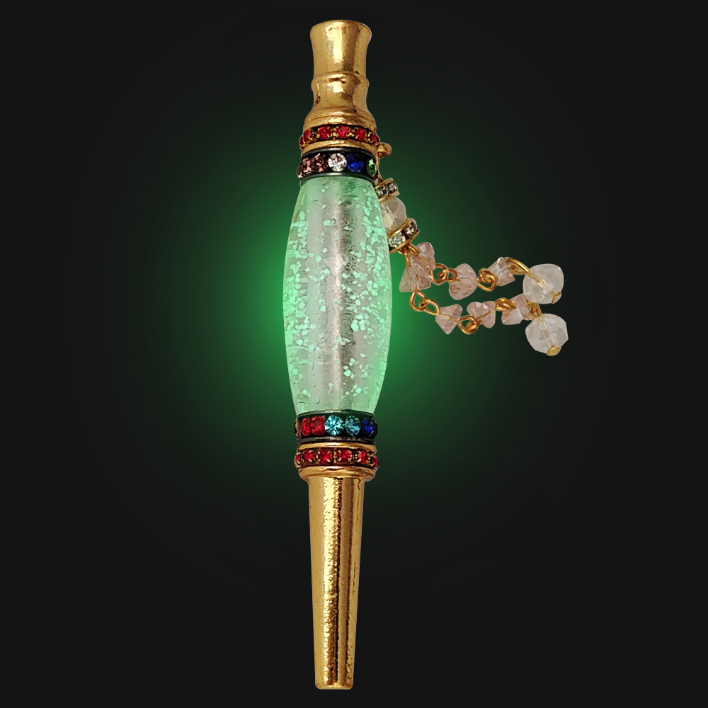 

Glow In Dark Hookah Mouth smoking accessories Tip Portable Metal With Gift Bag Pipe bong dab rig