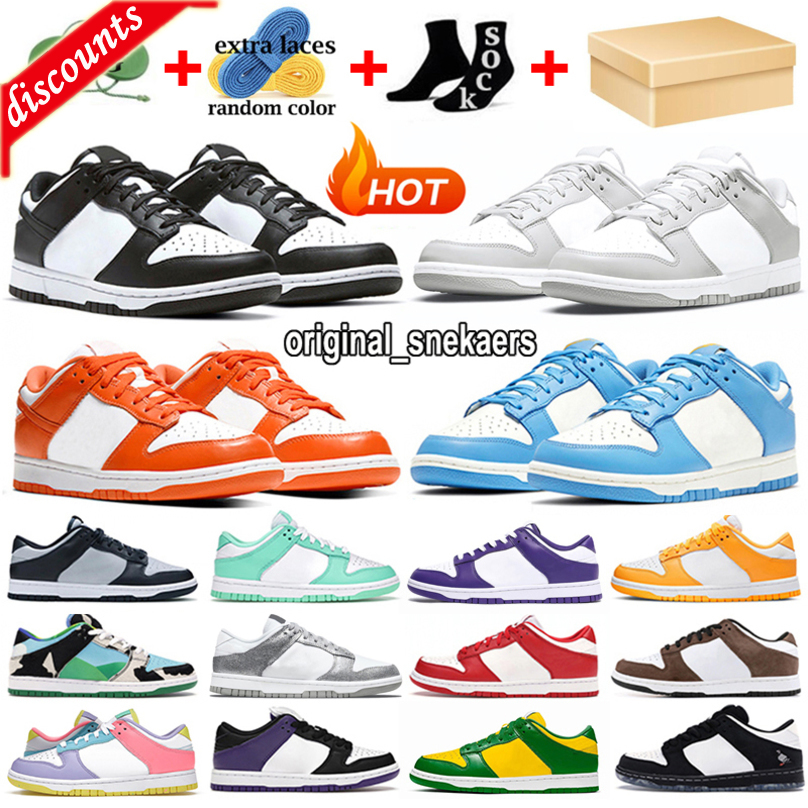 NOUVEAU NOUVELLES Sandales Avec Boîte sb dunks Panda Chaussures Casual pour hommes femmes baskets designer UNC Syracuse Grey Fog University Red V