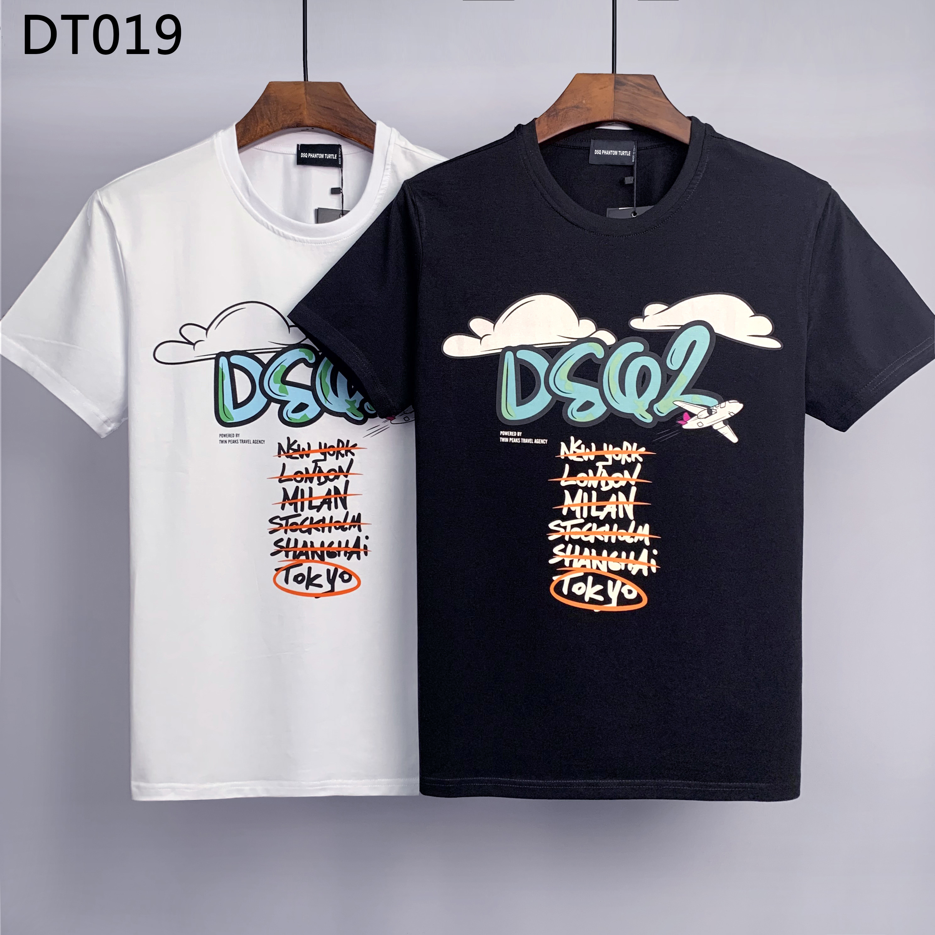 

DSQ T SHIRTS Men's T-Shirts White Black Printed Crewneck T-shirt Mens Designer T shirt Paris fashion Tshirts Summer Tees Male Top Quality 100% Cotton Tops 6200