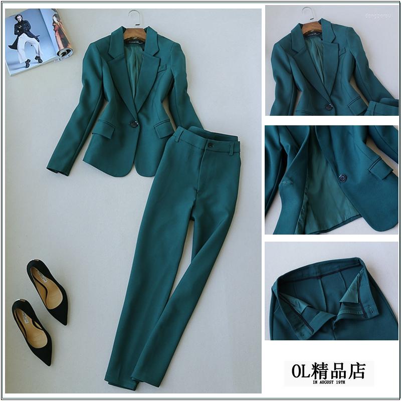 

Women' Tracksuits Spring And Autumn Suit Female Korean Slim OL Fashion Office Business Career Ladies Ankle-Length Pants