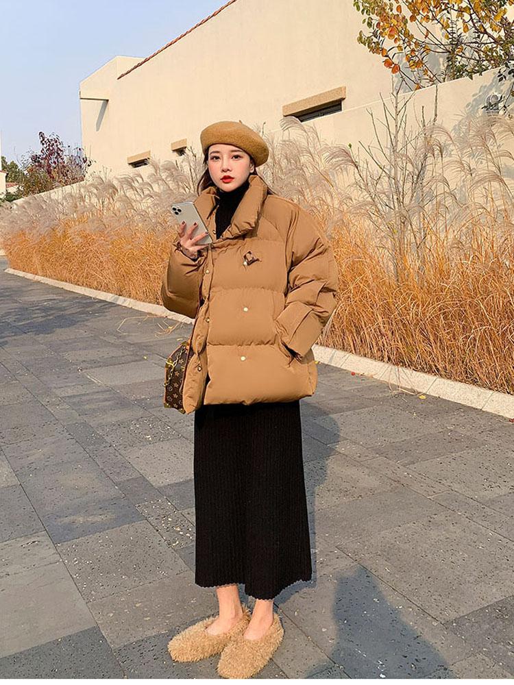 

Women's Trench Coats Fashion Winter Women's Cotton Padded Parkas Thick Warm Puffy Coat & Jacket Short Loose Plus Big Large Size, Beige