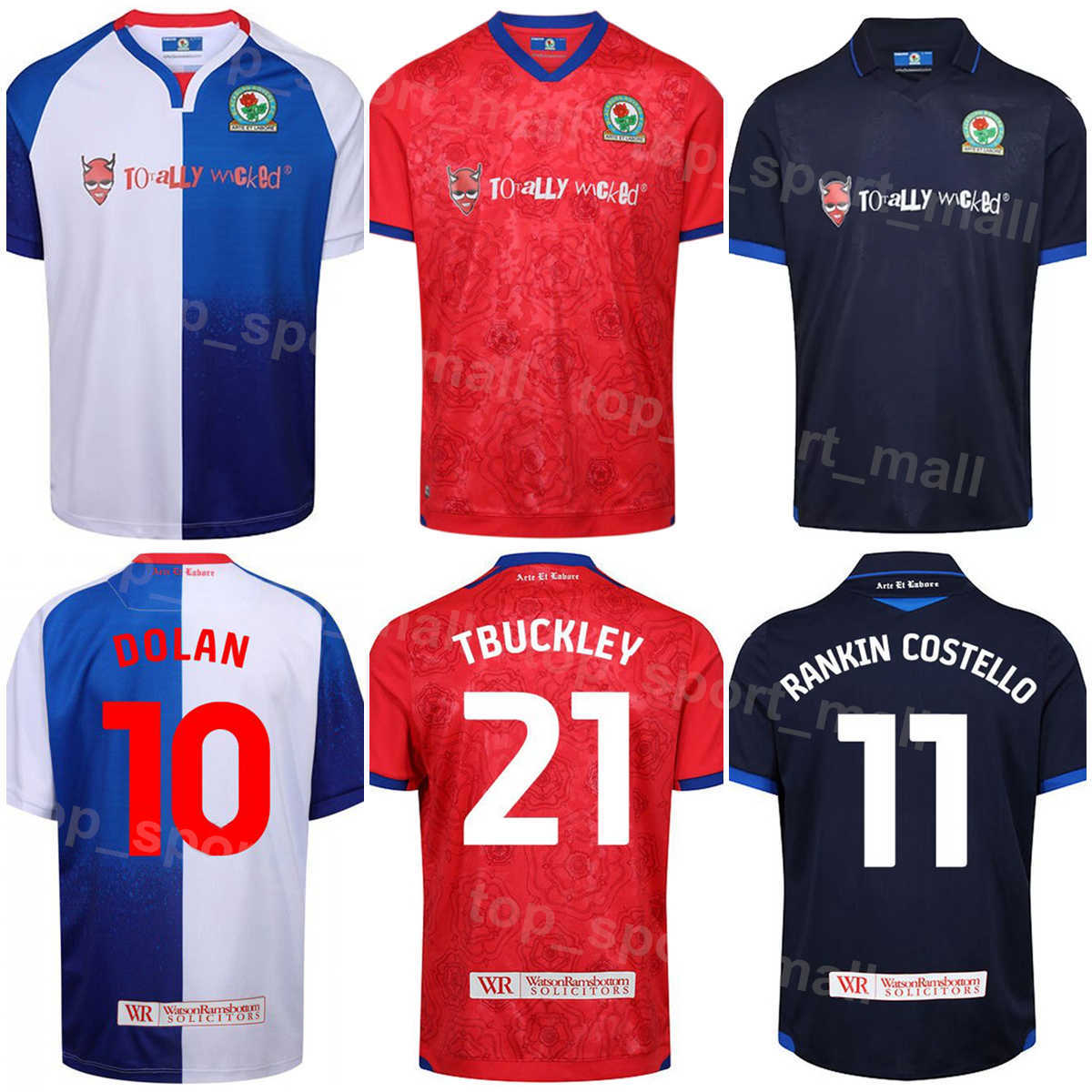 2022-23 Soccer Blackburn Rovers Jerseys 27 Travis 22 Brereton 9 Gallagher 8 Szmodics 3 Pickering 4 Ayala 21 Buckley 2 Brittain 10 Dolan 1 Kaminsk