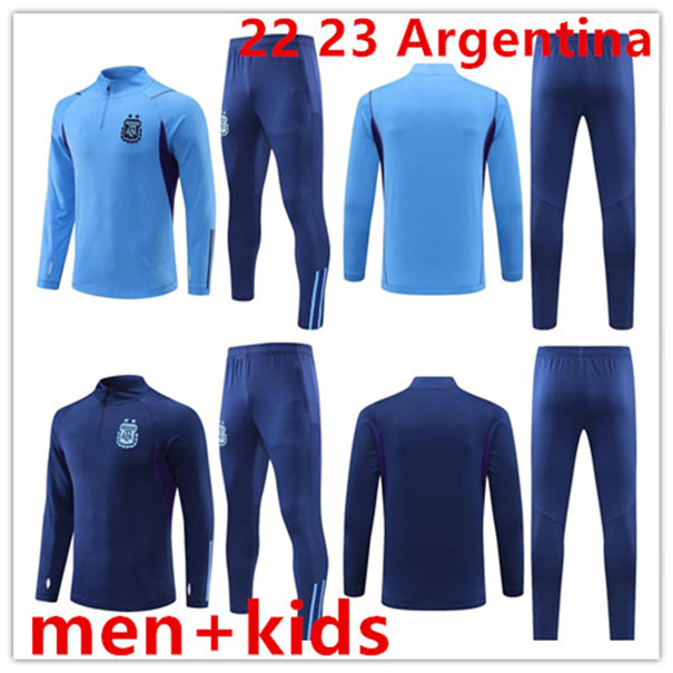 

Argentina soccer Jersey training SUIT football shirt 2022 woRLD MARADONA DI MARIA Men Kids kit TRACKSUIT sets uniforms, 05