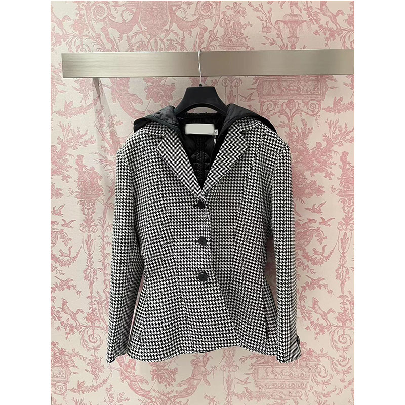 

Designer winter 2022 Women's Jackets Casual lady 2 pieces plaid coat, Customize