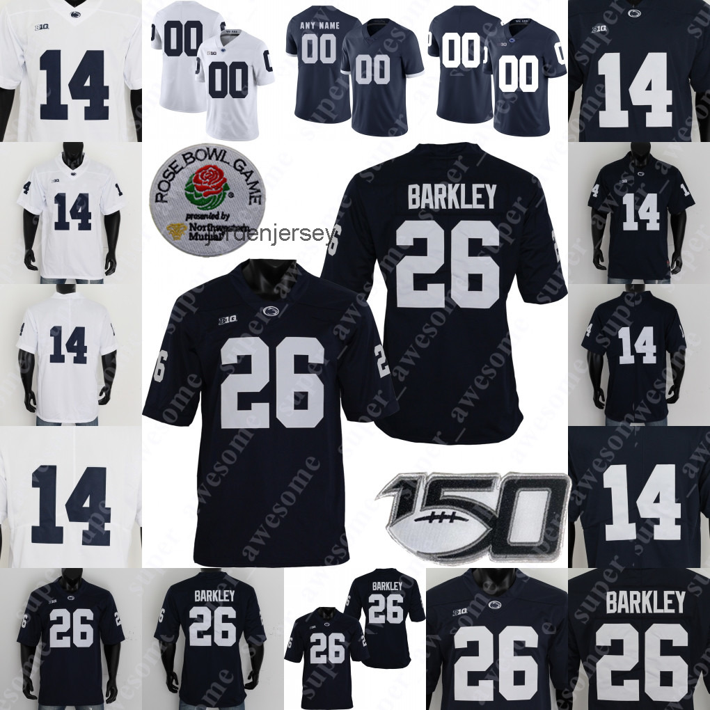

NEW American College Football Wear Penn State Nittany Football Jersey Sean Clifford Joey Porter Jr. Pat Freiermuth Keyvone Lee Pj Mustipher, Navy no name