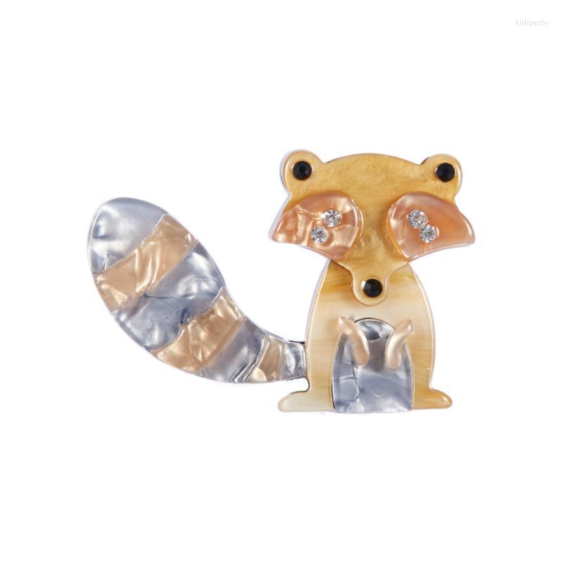

Brooches APSVO Acrylic Cute Raccoon Safety Pins For Women Kids Animal Resin Brooch Acetate Fiber Christmas Gifts Costume Jewelry