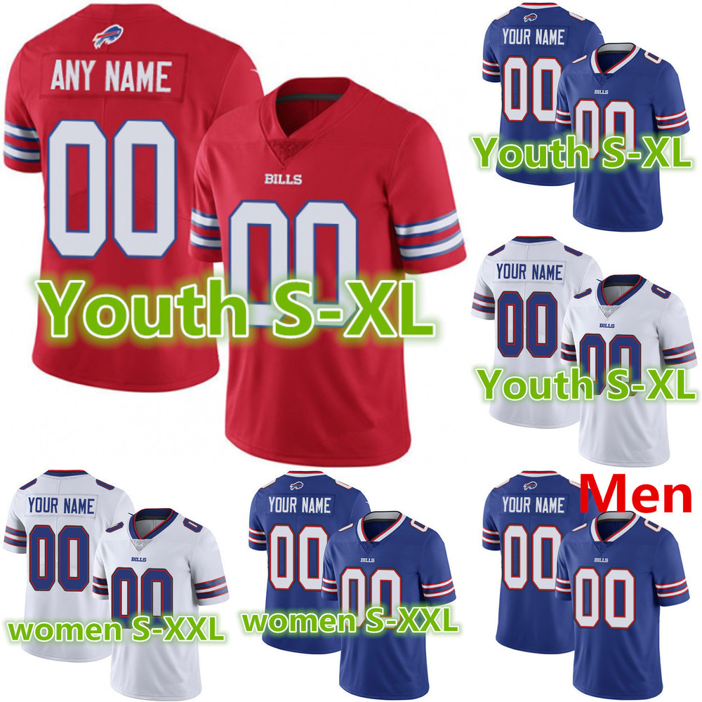 

40 Von Miller Jersey Buffalo''Bills''Men women youth 27 Tre'Davious White 14 Stefon Diggs 17 Josh Allen red 24 Kaiir Elam 11 Cole Beasley Football Jerseys, Color