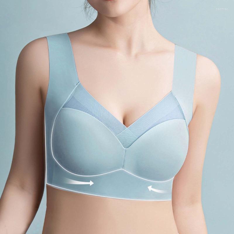 

Men's Body Shapers Women Ice Silk Gathered Seamless Lightweight Comfortable Breathable Bra