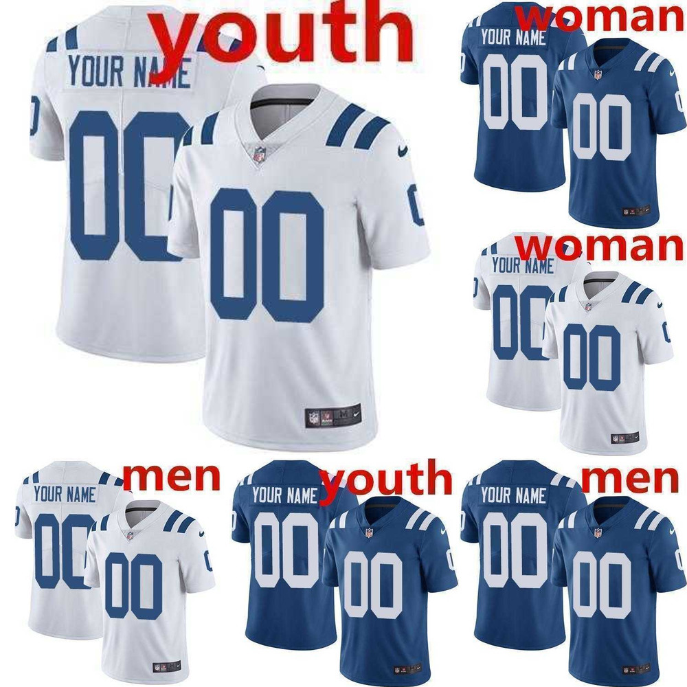 

custom Jersey Indianapolis''Colts''men women youth 13 T.Y. Hilton 53 Darius Leonar 2 Matt Ryan 28 Jonathan Taylor 56 Quenton Nelson Football Jerseys, Color