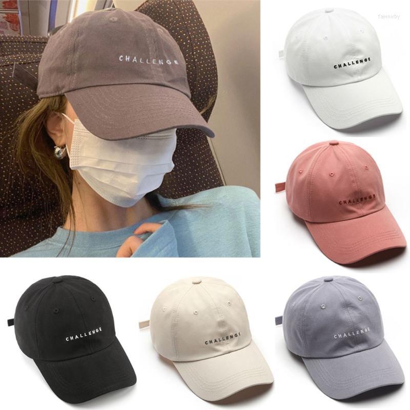 

Ball Caps Letter Printed Unisex Baseball Cap Spring Summer Solid Color Cotton Adjustable Snapback Hip-hop Hat, Black