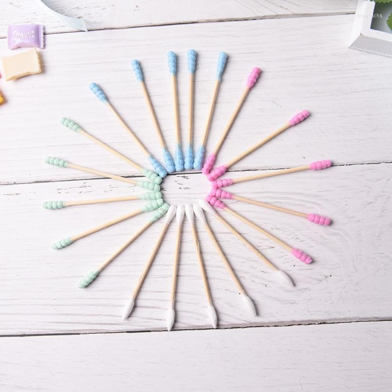 

Makeup Tools 100pcs/bag Cotton Buds Ear Clean For Children Adult Pink Green Cosmetic Swab Stick Double Head Ended