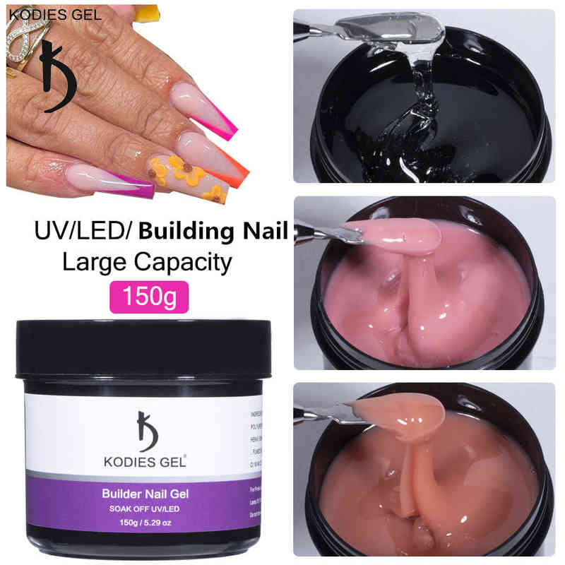 

Nail Polish KODIES GEL 150g Builder UV Nail Gel Polish Camouflage Clear Opal Jelly Poly Gellak for Nails Extension Sculpture Manicure Salon T220826, Pink