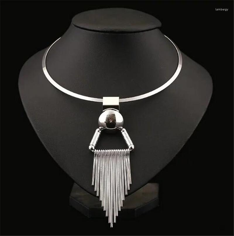 

Chokers Necklaces Elegant Rhodium Gold Choker For Women 316L Stainless Steel Necklace Fashion Jewelry Collares