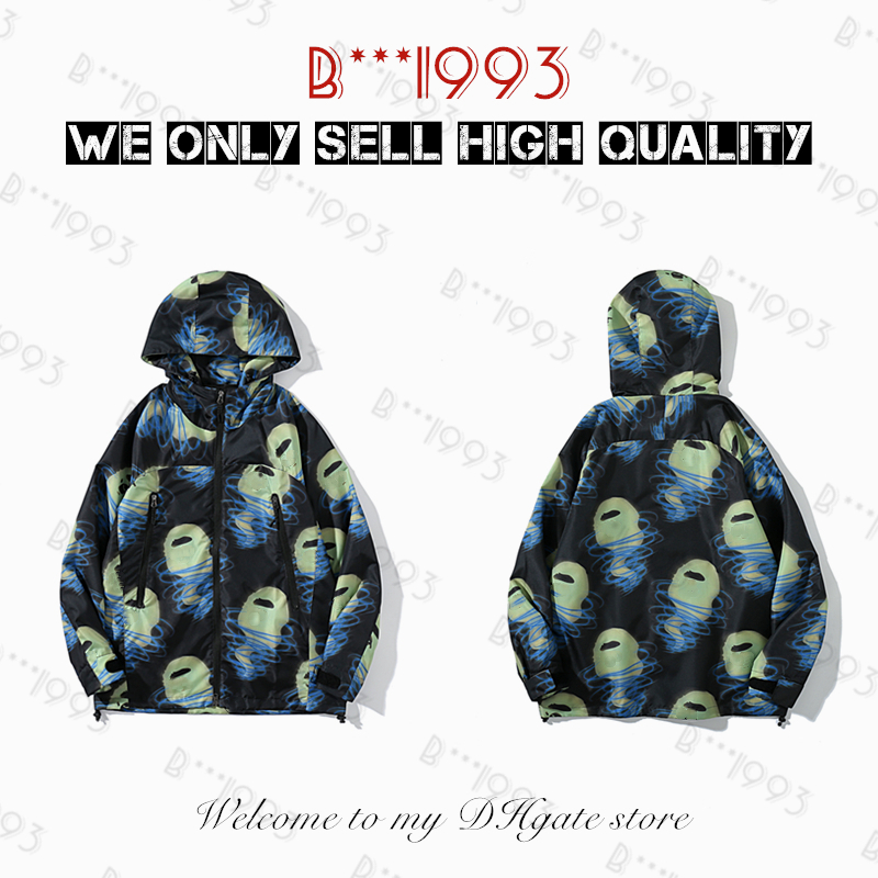 

Mens designer jacket Fashion Shark mens Star Spots coat High Quality Varsity co-branding Stylist storm ghosts Military style Camouflage jackets Baseball wear J1-1, 1 button