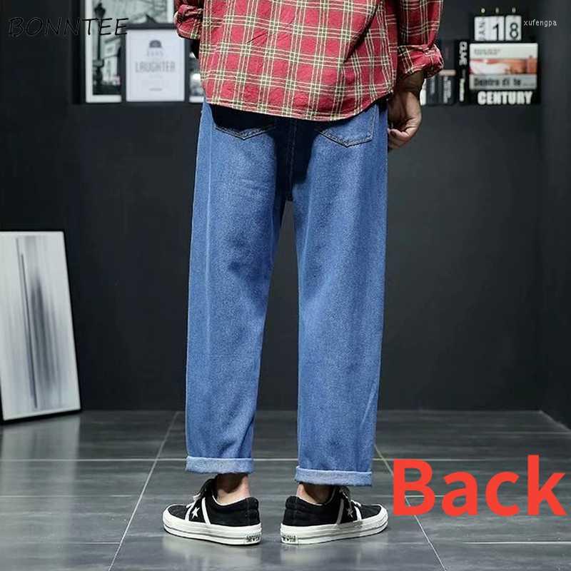 

Men's Jeans Men Solid Vintage Chic Fashion Oversize Denim Trouser Baggy Ulzzang All-match Streetwear Casual Male Plus Size S-5XL Retro, Black