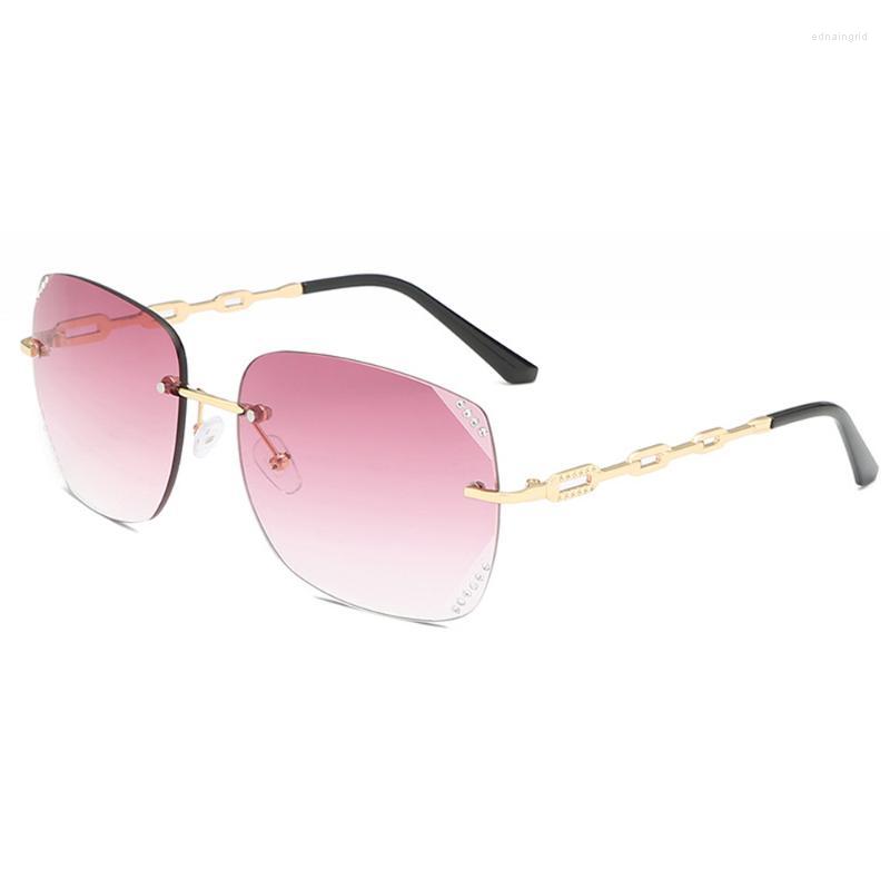 

Sunglasses Frames Women Fashion Outdoor Ultralight Rimless Frame Diamond Decorated Eyeglasses