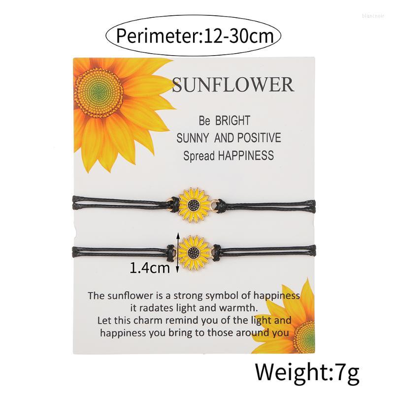

Link Bracelets Arrival 2pcs/set Vintage Flower Jewelry For Women Chains Simple Bracelet Sunflower Set Party Banquet Statement Gift