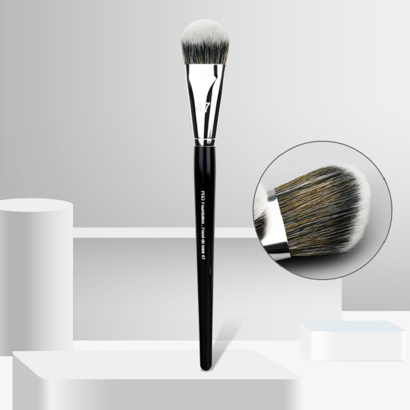 

Pro Angled Foundation Makeup Brush #47 Soft Black Liquid Cream Contour Blending Beauty Cosmetics Blender Tools ePacket