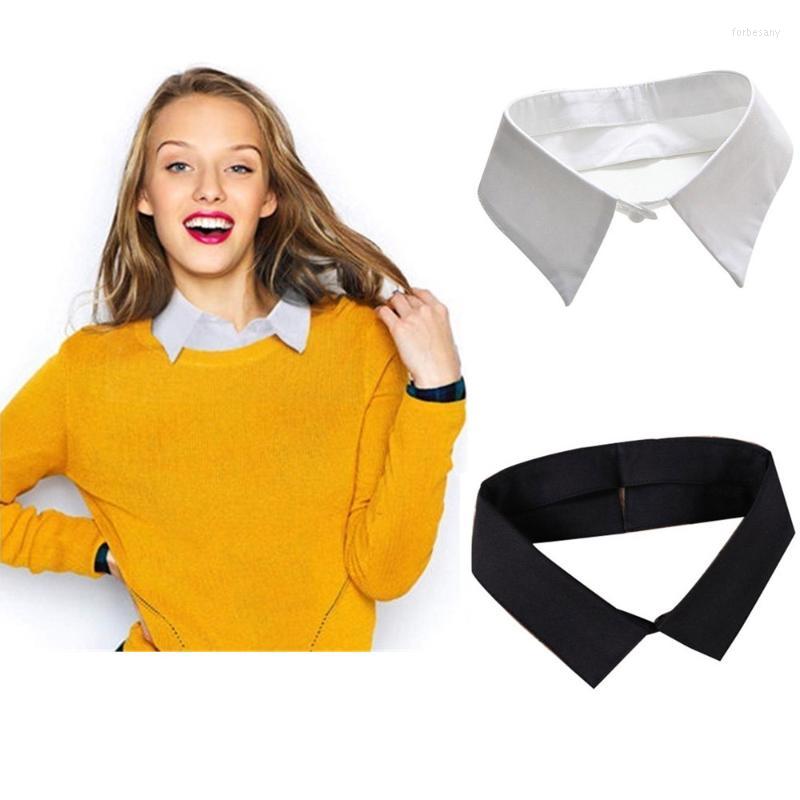 

Bow Ties Fake Collar For Shirt Detachable Collars Solid Lapel Blouse Top Men Women Black White Clothes Accessories